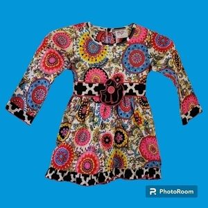 3/$30 Ann LOREN Floral Multi-print Bow Tie Back Dress Size 6